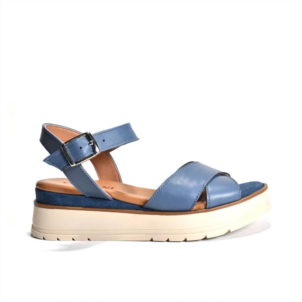 NEW CORDANI women's arius wedge sandal in blue